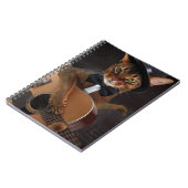 Cool Cat Guitarist – Minimal Elegant Design ノートブック (左側)