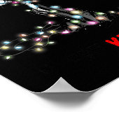 Cool Cat Hat Merry Kiss My Christmas ポスター (角)