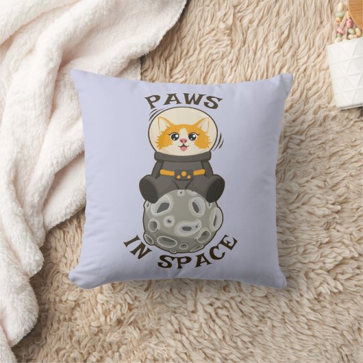Cool Cat in space Cat Astronaut Cosmic animal Moon クッション (ブランケット)