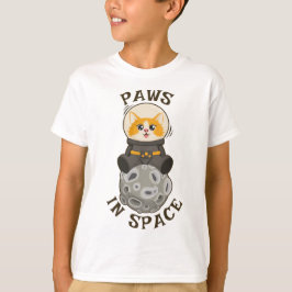 Cool Cat in space Cat Astronaut Cosmic animal Moon Tシャツ