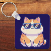 Cool Cat Keychain – Pocket-Sized Personality with  キーホルダー (正面)