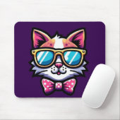 Cool Cat Mouse Pad – Fun & Stylish Desk Accessory マウスパッド (マウス)
