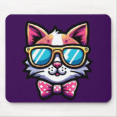 Cool Cat Mouse Pad – Fun & Stylish Desk Accessory マウスパッド (正面)