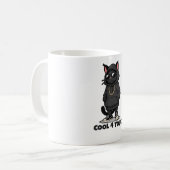 Cool Cat mug– Funny Streetwear Cat Design "Cool コーヒーマグカップ (正面左)