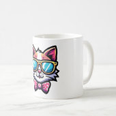 Cool Cat Mug – Quirky Cartoon Coffee Cup コーヒーマグカップ (正面右)