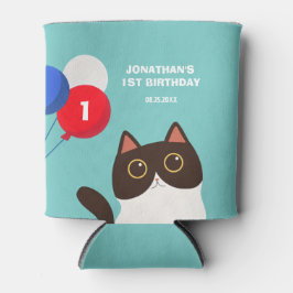 Cool Cat Party Balloon Kids Birthday 缶クーラー