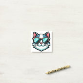 Cool Cat Post-it® Notes – Stylish Feline Memo Pads ポストイット (デスク上)