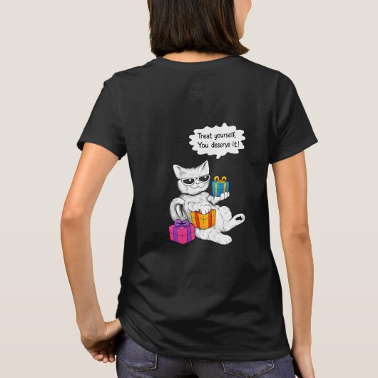 Cool Cat Self-Care Vibes Tシャツ (裏面)
