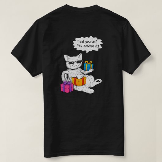 Cool Cat Self-Care Vibes Tシャツ (デザイン裏面)