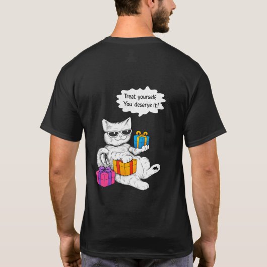 Cool Cat Self-Care Vibes Tシャツ (裏面)