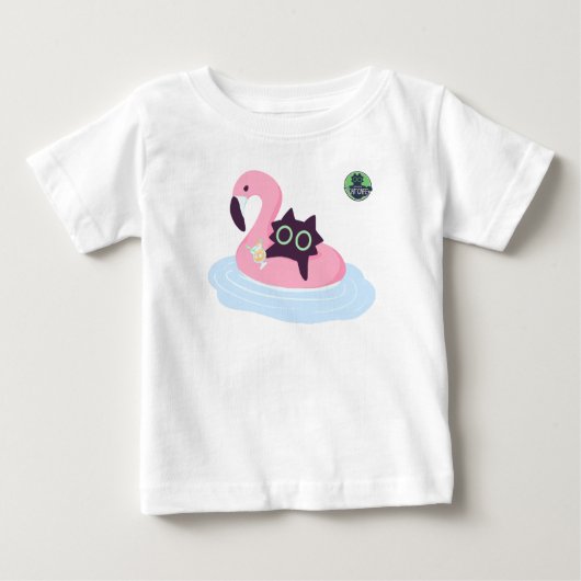 Cool Cat Summer - アラスカ猫カフェ ベビーTシャツ (正面)