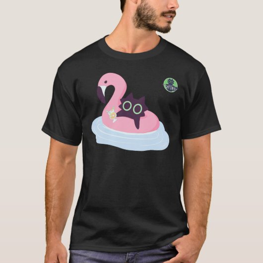 Cool Cat Summer - アラスカ猫カフェ Tシャツ (正面)