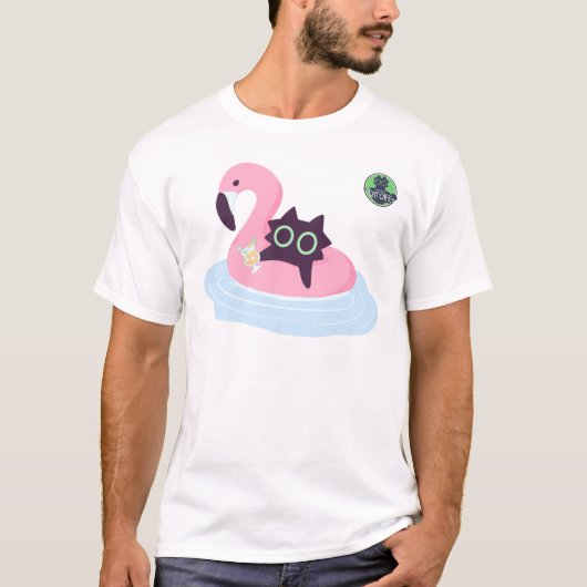 Cool Cat Summer - アラスカ・キャットカフェ Tシャツ (正面)