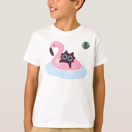 Cool Cat Summer - アラスカ・キャットカフェ Tシャツ (正面)