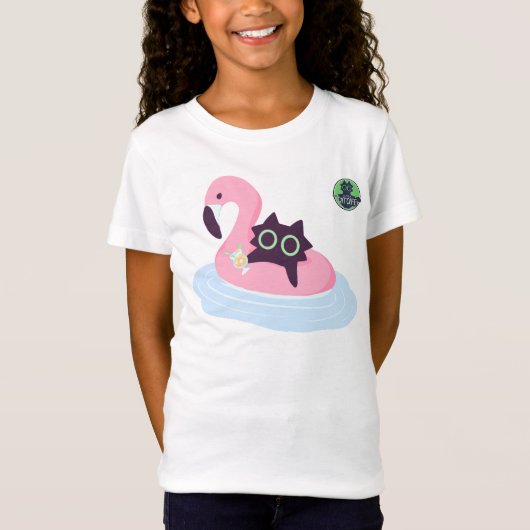 Cool Cat Summer - アラスカ・キャットカフェ Tシャツ (正面)