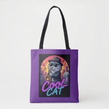 Cool Cat Trombone Player Music Quote Tote Bag