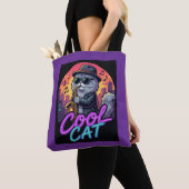 Cool Cat Trombone Player Music Quote Tote Bag トートバッグ (クローズアップ)