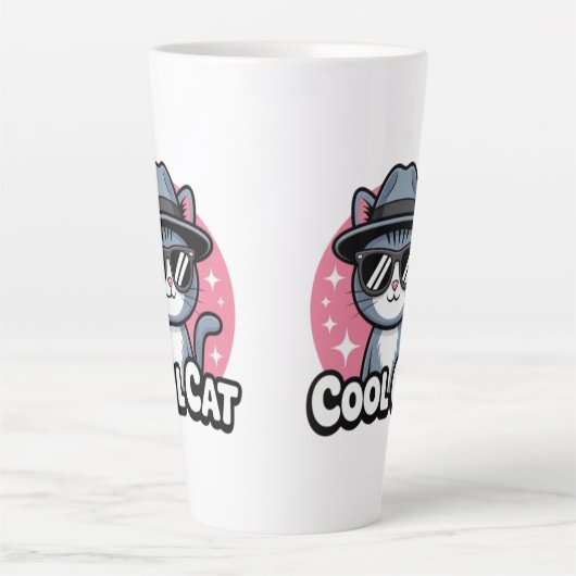 Cool Cat Vibes カフェラテマグ (正面)