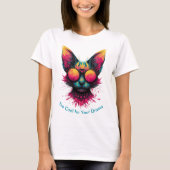 Cool Cat with Glasses Women's T-Shirt Tシャツ (正面)