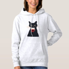 Cool Cat with Shades – Funny Black Cat Hoodie パーカ