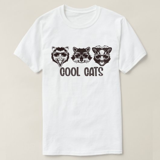 Cool Cats (Dark) Tシャツ (デザイン正面)