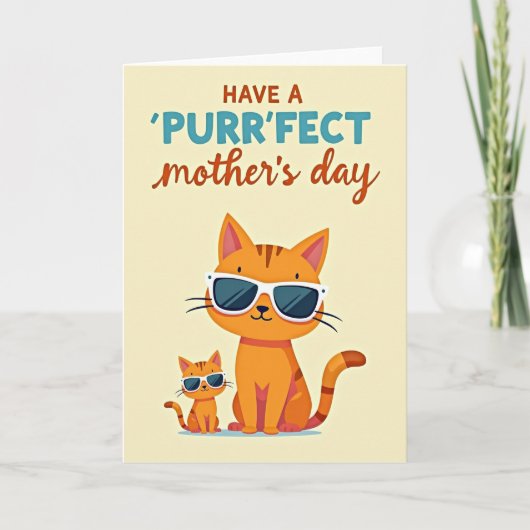 Cool Cats Mothers Day Card カード (正面)