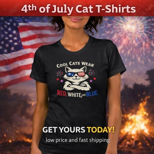 Cool Cats Wear | 4th of July  Tシャツ