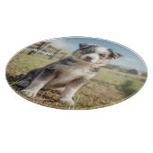 Cool Cattle Dog Peronalized Glass カッティングボード (角)