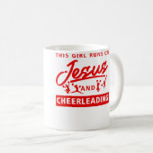 Cool Cheerleader Art For Women Girl Cheerleading J コーヒーマグカップ (正面右)
