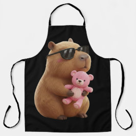 Cool Chill Capybara BBQ Apron with Teddy Bear エプロン