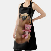 Cool Chill Capybara BBQ Apron with Teddy Bear エプロン (インサイチュ)
