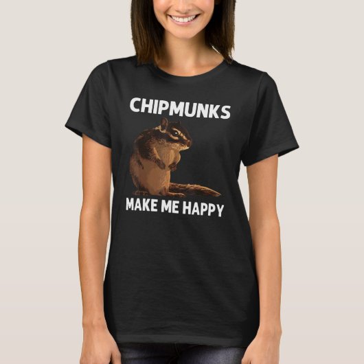 Cool Chipmunk For Men Women Squirrel Whisperer Ro Tシャツ (正面)