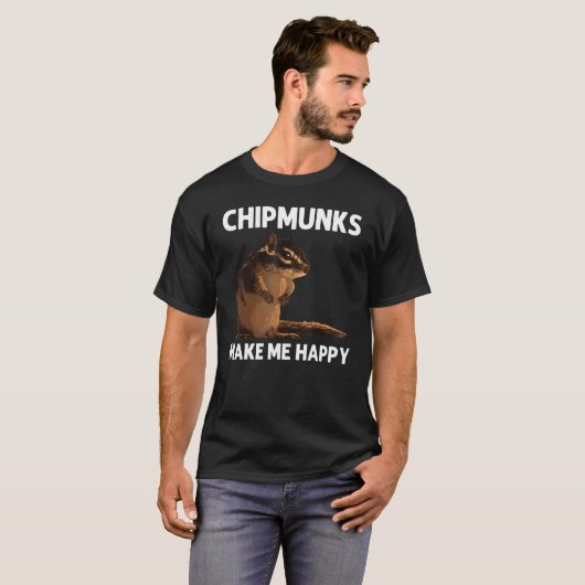 Cool Chipmunk For Men Women Squirrel Whisperer  Ro Tシャツ (正面フル)