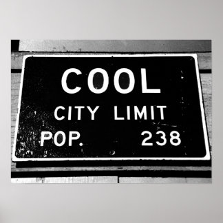 Cool City Limit - Road Sign - Poster ポスター