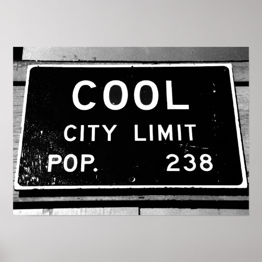 Cool City Limit - Road Sign - Poster ポスター (正面)