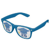 Cool Class of 2026 Blue Graduation Party レトロサングラス (アングル)