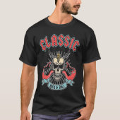 Cool Classic Rock Skeleton with Electric Guitar Co Tシャツ (正面)