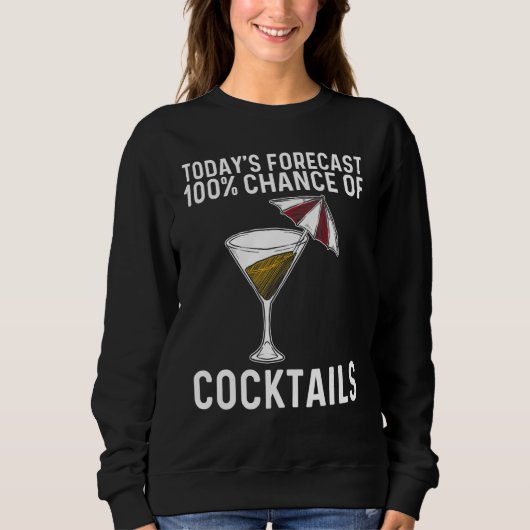 Cool Cocktail  For Men Women Alcoholic Drink Bever スウェットシャツ (正面)