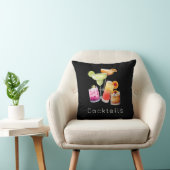 Cool Cocktails Square Throw Pillow クッション (椅子)