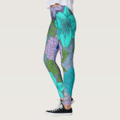 Cool colored Floral Leggings レギンス (左)