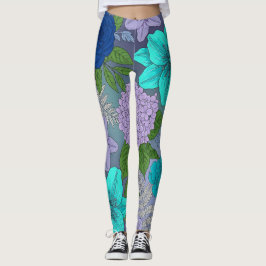 Cool colored Floral Leggings レギンス