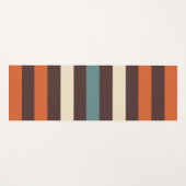 Cool Colorful Retro Stripes  ヨガマット (正面(横))