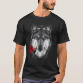 Cool Colorful Wolf face 2 Tシャツ (正面)