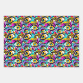 Cool comic graffiti tiled pattern  ラッピングペーパーシート (正面3)