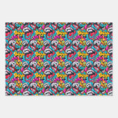 Cool comic graffiti tiled pattern  ラッピングペーパーシート (正面2)