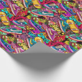 Cool comic graffiti tiled pattern ラッピングペーパー (角)