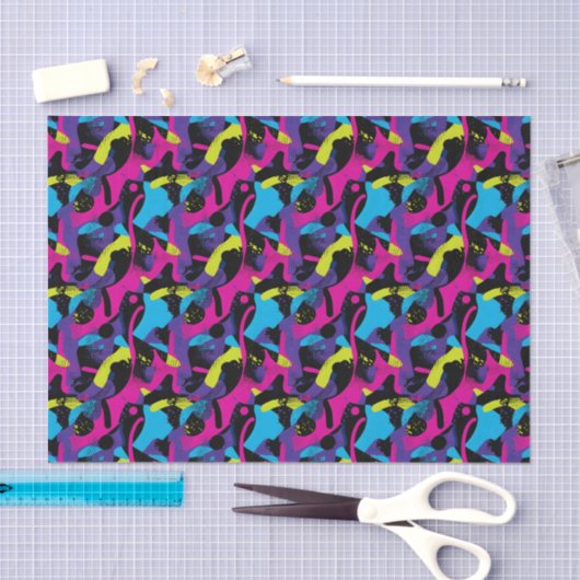 Cool comic graffiti tiled pattern  薄葉紙 (クラフト)