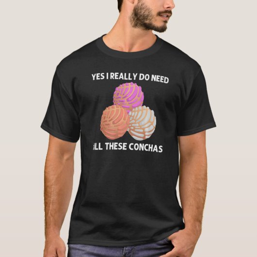 Cool Concha For Men Women Pan Dulce Latin Mexican  Tシャツ (正面)