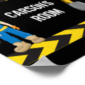 Cool Construction Vehicle Custom Kids Room Black ポスター (角)