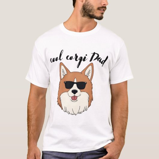 Cool Corgi Dad Tees Tシャツ (正面)